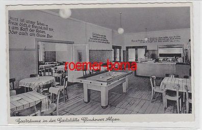 72247 Feldpost Ak Gasträume in der Gaststätte Glindower Alpen 1942