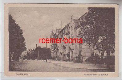 72483 Ak Dahme (Mark) Luckauerstrasse am Bahnhof 1918