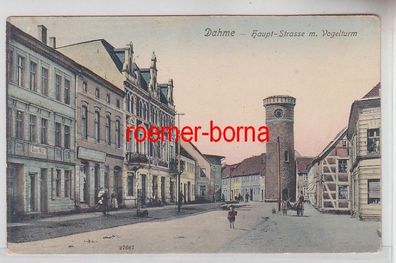 72814 Ak Dahme (Mark) Hauptstrasse mit Vogelturm 1916