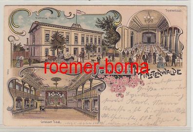 73511 Ak Lithografie Gruss aus Finsterwalde Victoria Hotel 1903