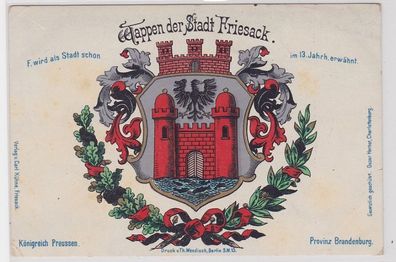 85460 Ak Wappen der Stadt Friesack Mark um 1900