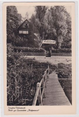 95553 Ak Templin/ Uckermark - Blick zur Gaststätte 'Kiefernnest' um 1950
