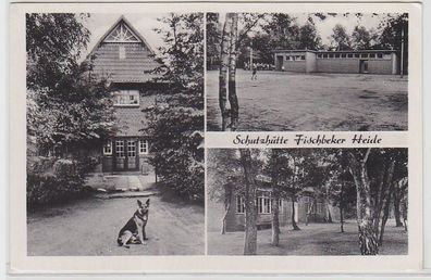70538 Mehrbild Ak Schutzhütte Fischbeker Heide 1958