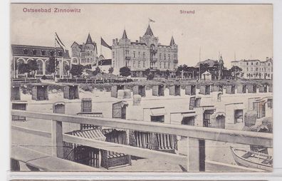 15458 Ak Ostseebad Zinnowitz Strand um 1910