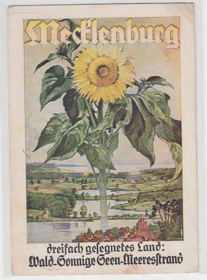 53863 Reklame Ak Mecklenburg dreifach gesegnetes Land 1934