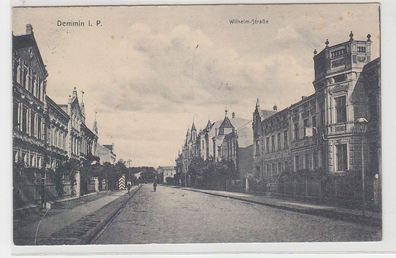 58929 Ak Demmin in Pommern Wilhelm Strasse 1911