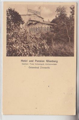 64278 Ak Ostseebad Zinnowitz Hotel und Pension Glienberg 1952