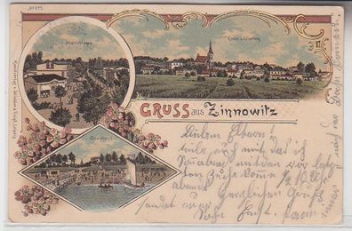 70122 Ak Lithographie Gruss aus Zinnowitz 1902