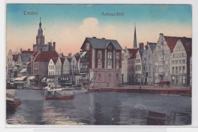 21943 Ak Emden am Rathaus-Delft 1914