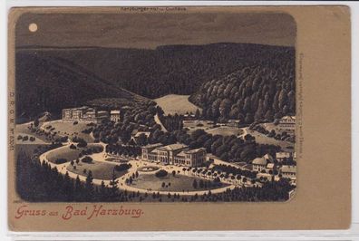 60356 Feldpost Mondscheinkarte Gruss aus Bad Harzburg um 1915