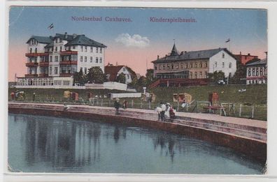 69949 Feldpost Ak Nordseebad Cuxhaven Kinderspielbassin 1917