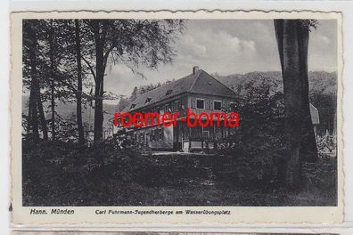 71156 Ak Hann. Münden Carl Fuhrmann-Jugendherberge am Wasserübungsplatz um 1930
