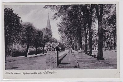 89100 Ak Wilhelmshaven Kurpromenade am Adalbertplatz 1942