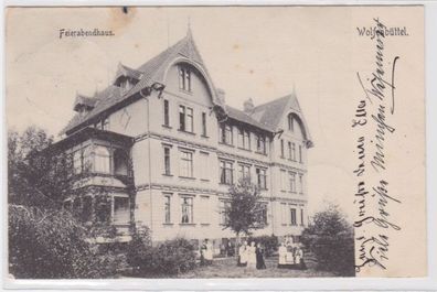 95657 Ak Wolfenbüttel - Blick auf das Feierabendhaus 1904