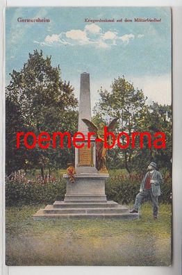 61565 Ak Germersheim Kriegerdenkmal auf dem Militärfriedhof 1919