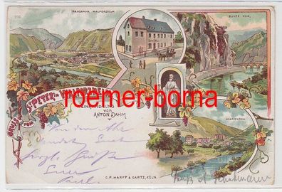 73837 Ak Lithographie Gruss vom St. Peter in Walporzheim 1899