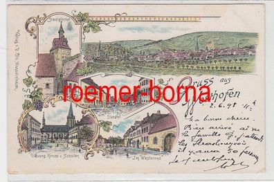 73908 Ak Lithographie Gruß aus Westhofen 1898