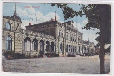 88650 Feldpost Ak Landau Bahnhof 1915