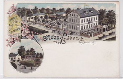 19049 AK Gruss aus Lindhardt bei Naunhof - Damm's Gast-& Logir-Haus z. Lindenhof