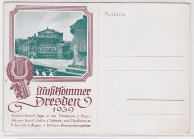 71027 Ak Musiksommer Dresden, Sängerfest, Richard-Strauß-Tage in Staatsoper 1939
