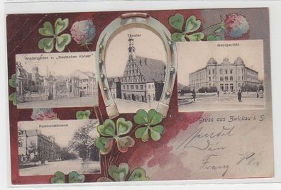 71432 Mehrbild Ak Gruß aus Zwickau in Sachsen Humboldstraße usw. 1904