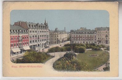 71793 Ak Riesa Kaiser-Wilhelm-Platz um 1910