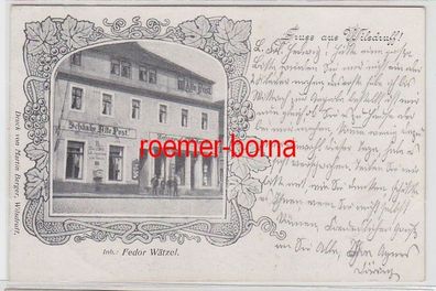 72220 Ak Gruss aus Wilsdruff! Schänke 'Alte Post' Eduard Wehner um 1900