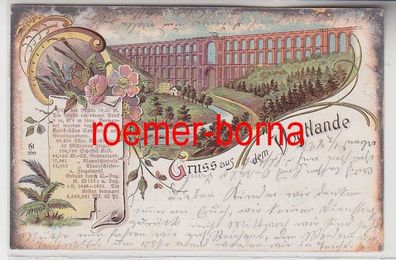 73198 Ak Lithographie Gruss aus dem Vogtlande 1901