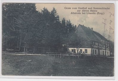 88815 AK Gruss vom Gasthof und Sommerfrische zur dürren Henne Alberoda 1914
