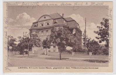 94939 Ak Leipzig, Königin Luise-Haus gegenüber dem Völkerschlachtdenkmal 1925