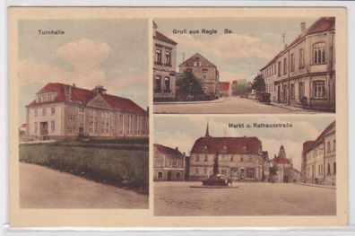 95249 Mehrbild Ak Gruß aus Regis Turnhalle, Rathausstrasse usw. um 1920