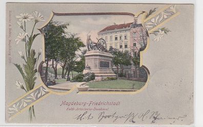 70681 Ak Magdeburg Friedrichstadt Feld Artillerie Denkmal 1902