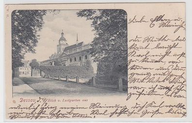 71510 Ak Dessau Blick vom Lustgarten aus 1902