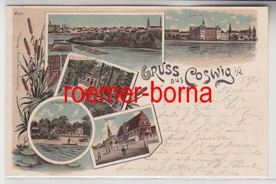 73209 Ak Lithographie Gruss aus Coswig in Anhalt 1902