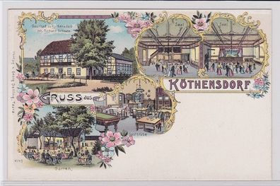84170 Ak Lithographie Gruss aus Köthensdorf Gasthof um 1900