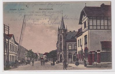 88790 Ak Güsten in Anhalt Bahnhofstrasse 1925