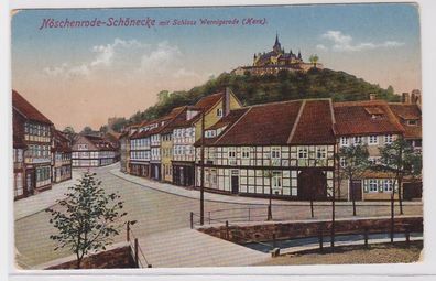 89453 Ak Nöschenrode Schönecke mit Schloß Wernigerode 1921