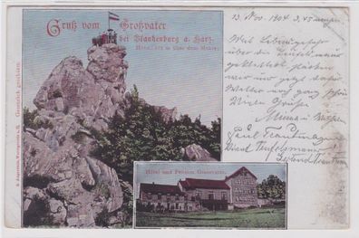 95080 Ak Gruß vom Großvater bei Blankenburg am Harz 1904