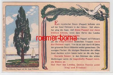 70926 Patriotika Ak Die blühende Pappel auf der Insel Fehmarn um 1915