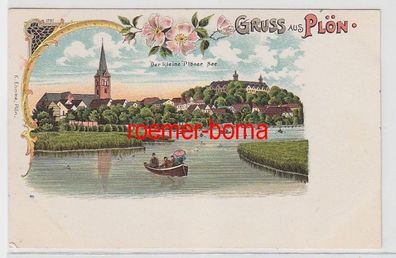 72293 Ak Lithografie Gruss aus Plön Der kleine Plöner See 1942