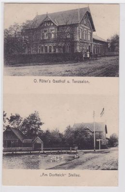 86175 Mehrbild Ak Stellau O. Rüter´s Gasthof & Tanzsalon, am Dorfteich 1919