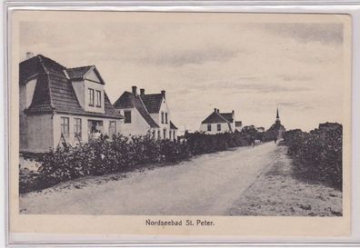 88878 Ak Nordseebad St. Peter Strassenansicht um 1930