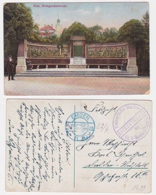 95784 Ak Kiel - Blick auf Kriegerdenkmal um 1920
