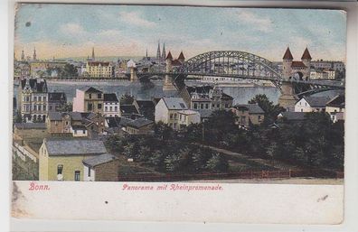 05118 Ak Bonn Panorama mit Rheinpromenade um 1910