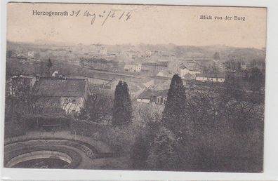 42966 Ak Herzogenrath Blick von der Burg 1914