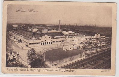 70178 Ak Kölner Messe Fassadenputzlieferung Steinwerke Kupferdreh um 1920