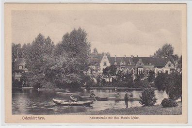 70428 Feldpost Ak Odenkirchen Kaiserstraße mit Bad Hotels Weier 1917