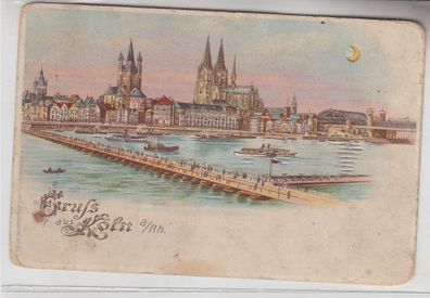 71126 Halt gegen das Licht Ak Gruss aus Köln am Rhein um 1900