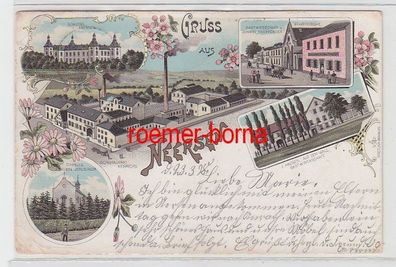72003 Ak Lithografie Gruss aus Neersen Bierbrauerei, Gastwirtschaft usw. 1898