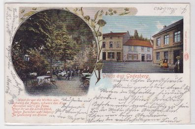 72313 AK Gruss aus Godesberg - Gasthof, Biergarten, Freisitz, Aennchen 1901